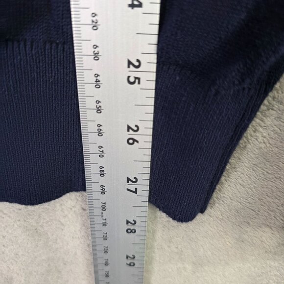 Mens Nautica Navtech Navy & Blue Striped 1/4 Zip Sweater Long Sleeve Size S - Picture 7 of 8
